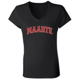 Maarte University Ladies Jersey V-Neck T-Shirt